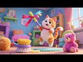 Bouncy Kitten 🐱 Toy Room Cleaning 🧹 | Ribbon Brush Fun | Nursery Rhymes