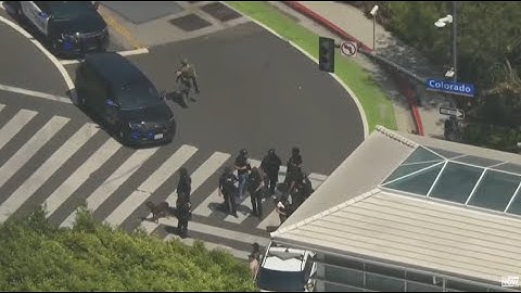 LIVE NOW: Police action in Santa Monica, officer shot, suspect at large