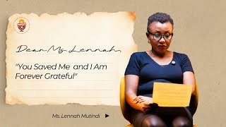 Letter 010088: The Teacher Who Became My Safe Place Read by Ms.Lennah Mutindi | The Unapologetic Mic