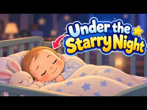 Under the Starry Night ✨| Gentle Lullaby for Babies & Kids | Help Your Baby Sleep Fast