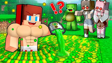 STRONG JJ BUILT the IMMORTAL River of EXPERIENCE! GIRLS fell in LOVE with JJ in Minecraft - Maizen