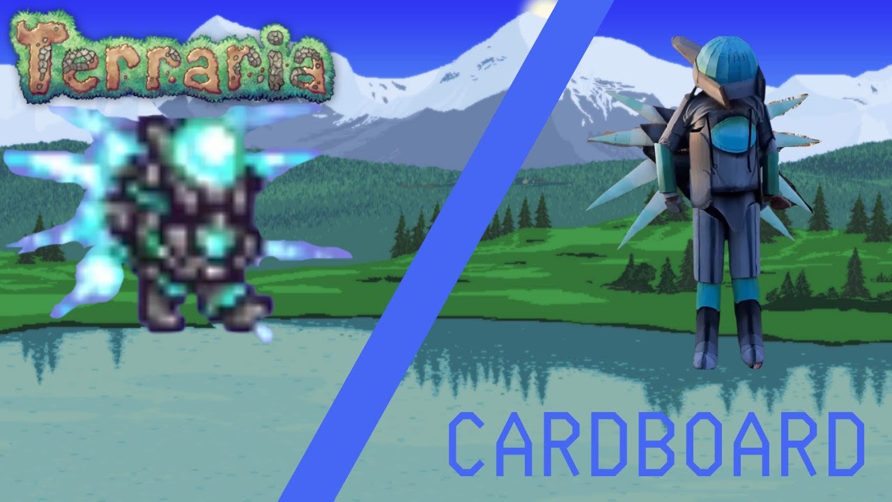 Terraria Cosplay Building a Cardboard Vortex Booster 1,000 Sub