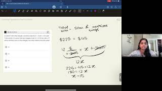 SAT Math - Linear Equations With One Variable