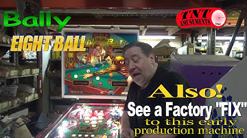 #879 Bally EIGHT BALL Pinball Machine-PLUS: Todd