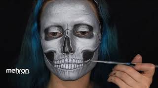 Skull-tastic Halloween Look with Mehron's Paradise AQ Palette! 🎃💀