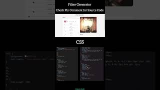 Image Filter Generator with Css #coding #programming #html #css #js #webdevelopment #python #viral