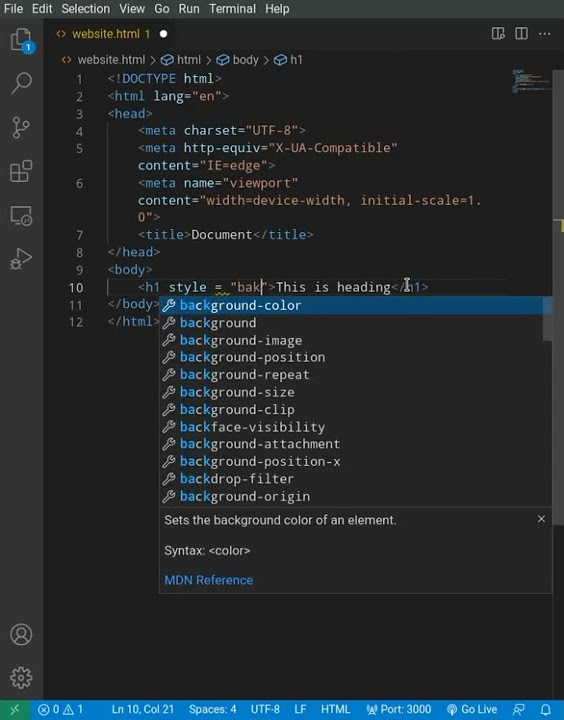 How to add inline CSS in HTML? #webdevelopment - YouTube
