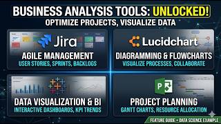 Essential Tools for Business Analysts(4 Must-Know BA Tools (Jira, Lucid chart, Tableau, MS Project)