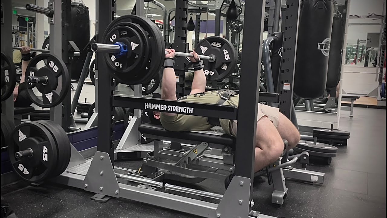 295lb/134kg Close Grip Pin Bench Press Today's Training Max Maximum Effort Upper Day