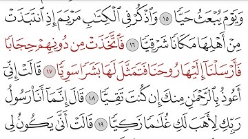 سورة مريم من الآية 16 الى الآية 36 (ماهر المعيقلي)  Surat Maryam  from 16 to 36  (Maher al-Muaiqly