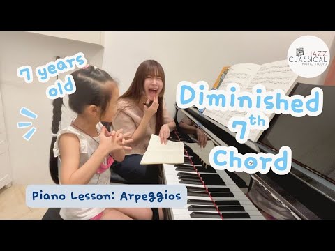 7-Year-Old Student Learn Grade 5 Diminished 7th Arpeggio ft. Charlene | JCMS Piano Lessons