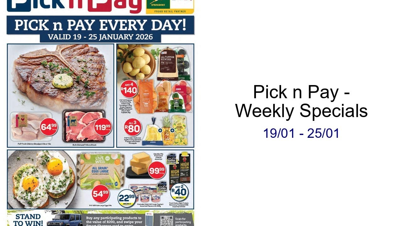 Pick n Pay - Weekly Specials 19/01 - 25/01