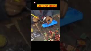 LED Torch Making In Factory || LED Torch Manufacturing Process || LED Torch Production Line. #shorts