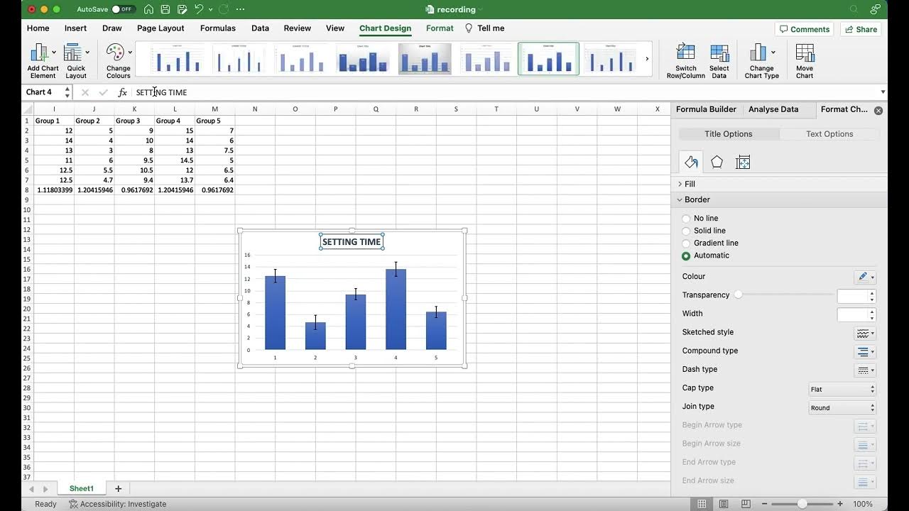 Excel/Average/Standard deviation/ Error bars/ graph/ macapple YouTube