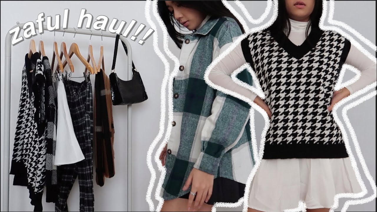 try-on zaful haul (sweater vests, skirts & more)
