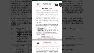 🚨 DU PG Admissions 2026 Out Now! , 1Year &amp; 2Year Masters Big Update#delhiuniversity#pgadmissions2026