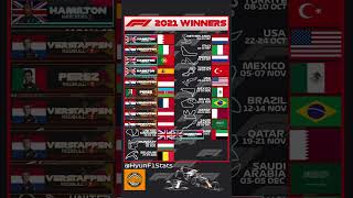F1 2021 Race Winners  Hyunf1stats  redbullracing maxverstappen mercedes lewishamilton 