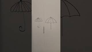 أسهل طريقة لرسم المظلة || How to draw an umbrella