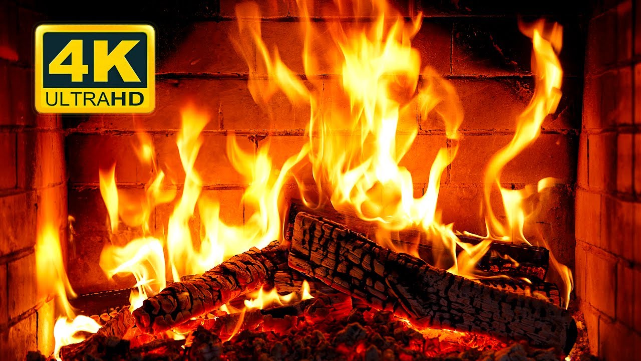 🔥 Cozy Fireplace 4K (12 HOURS). Fireplace with Crackling Fire Sounds ...