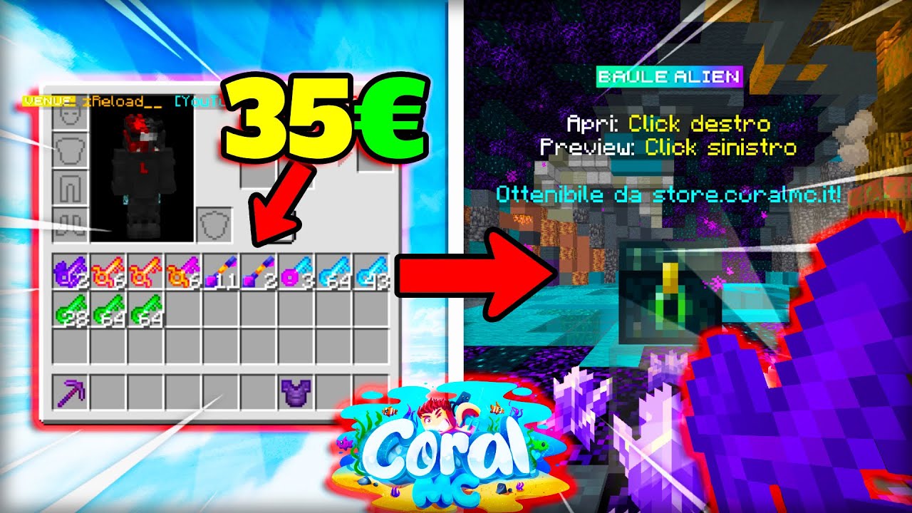 Ho APERTO 35€ di KEY sullo SKYPRISON di CORALMC - MINECRAFT ITA - YouTube