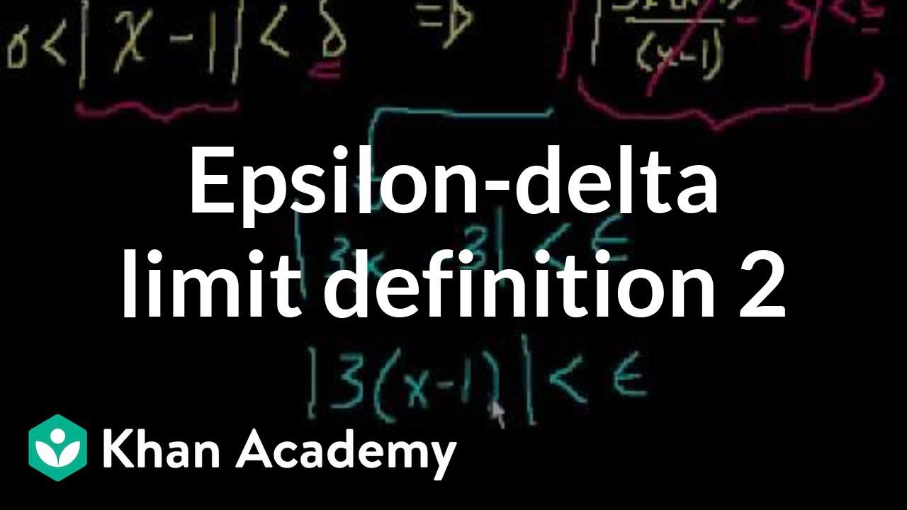 ⁣Epsilon-delta limit definition 2 | Limits | Differential Calculus | Khan Academy