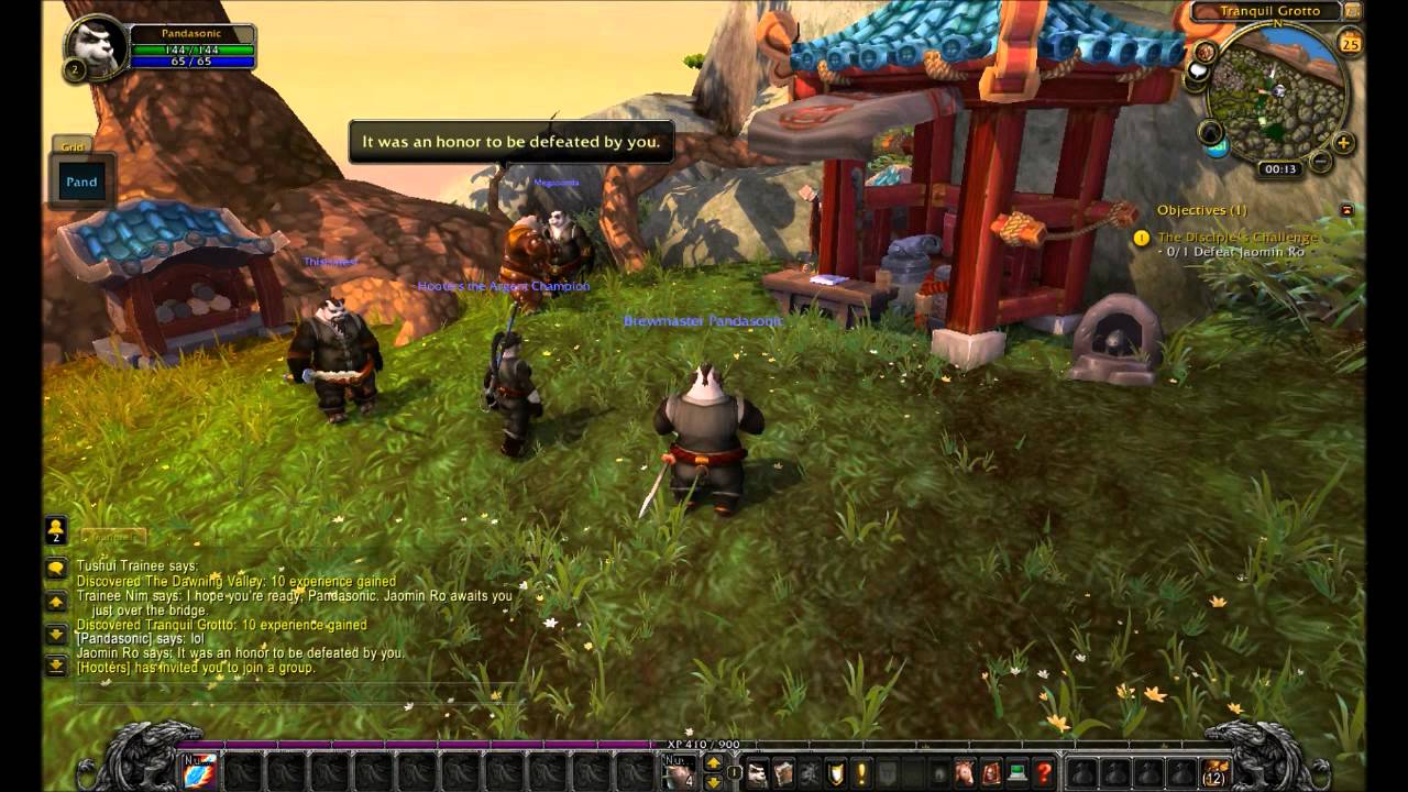 MoP midnight launch pandaren leveling (part 1)