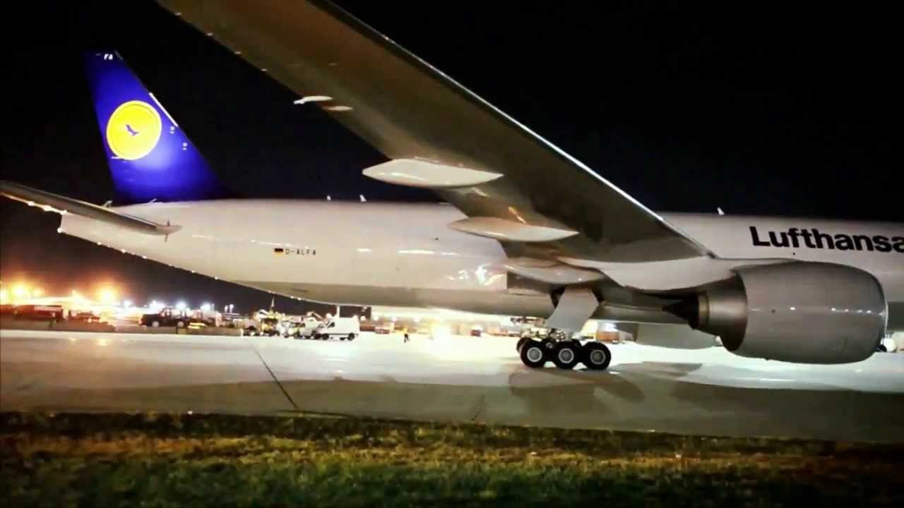 First Commercial Lufthansa Cargo B777f Arrival At Youtube