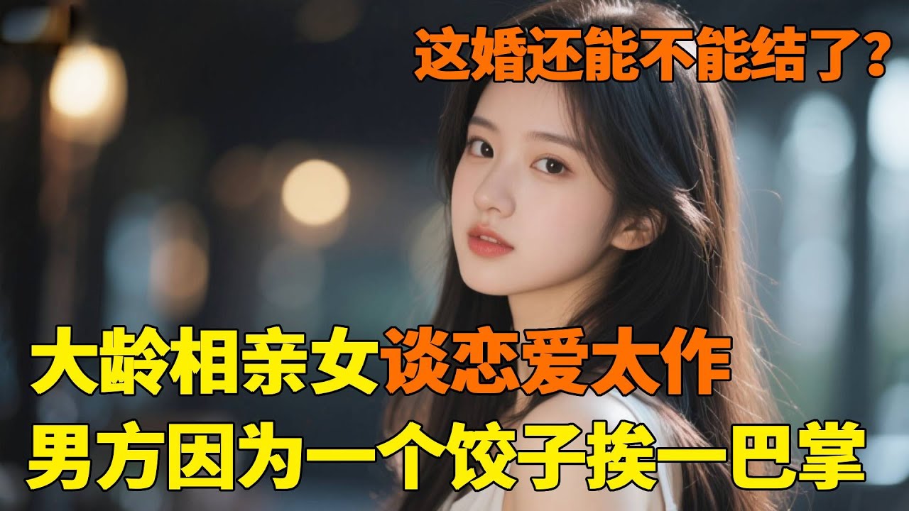 大齡相親女談戀愛太作，總因為雞毛蒜皮小事吵架，男方因為一個餃子挨了一巴掌，這婚能結嗎？