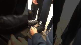 Kid Licks Someones Shoe