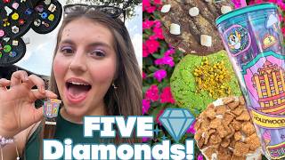 Pin Trading at Disney Springs ✨5 DIAMONDS💎 Massive Cookies & Starbucks Blind Pins! Pin Trading Vlog