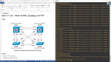 CCNPv7 SWITCH - Chapter 3-1 Lab - Static VLANS, Trunking and VTP - GNS3