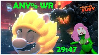 FIRST EVER Bowser's Fury Speedrun in UNDER 30 MINUTES! (No Amiibo World Record on March 7th, 2021)