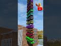 73⁰ 🚒❣️ buses cresh tower fall | beamng drive | beamng | BeamNG.Drive #beamng #73 #shorts