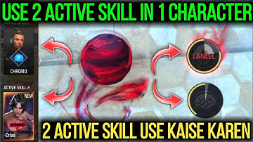 HOW TO USE 2 ACTIVE SKILL IN FREE FIRE | 2 ACTIVE SKILL USE KAISE KAREN | USE 2 ACTIVE SKILL IN CS |