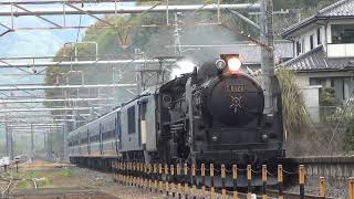 C61-20+EF64-1053+12系 試運転 敷島通過