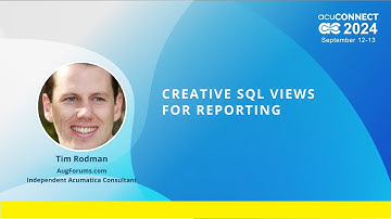 acuCONNECT 2024: Day 2 - Creative SQL Views for Reporting