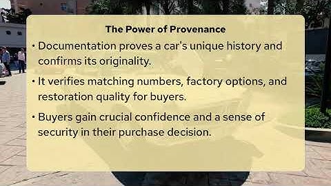Why Is Documentation Important For Classic Car Value?