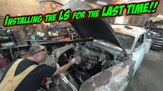 Final install of the LS in our 1954 Chevy and working on the brakes.