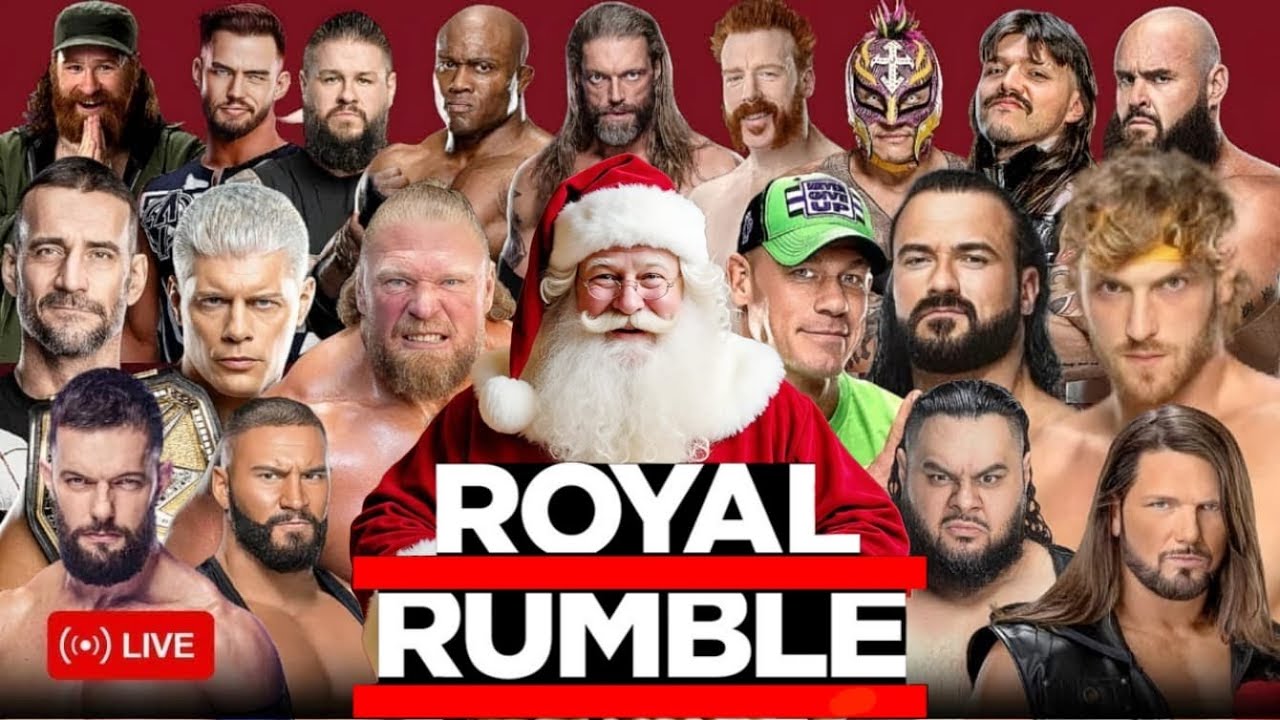 WWE 2K25 - MERRY CHRISTMAS 30 MEN ROYAL RUMBLE #wwelivetoday - YouTube