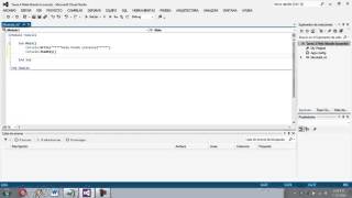 Visual Studio 2012: Hola Mundo (consola) Tarea 1