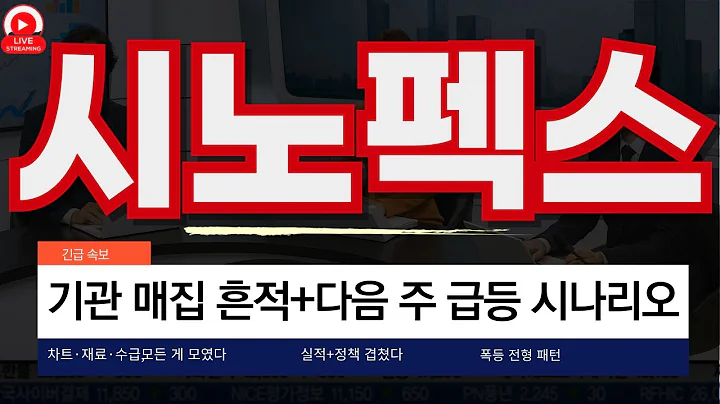 시노펙스, 필터·배터리 수혜 동시에! 이슈가 말해주는 다음 주 급등 시나리오!