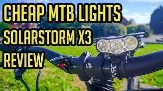 Cheap MTB Lights - Solar Storm X3 - 30,000 lumens? - YouTube