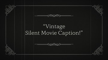 Editable Vintage Silent Movie Caption Title - Premiere Pro Template