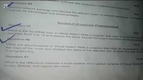 Ba bsc ads it part one computer science gcuf paper 2025