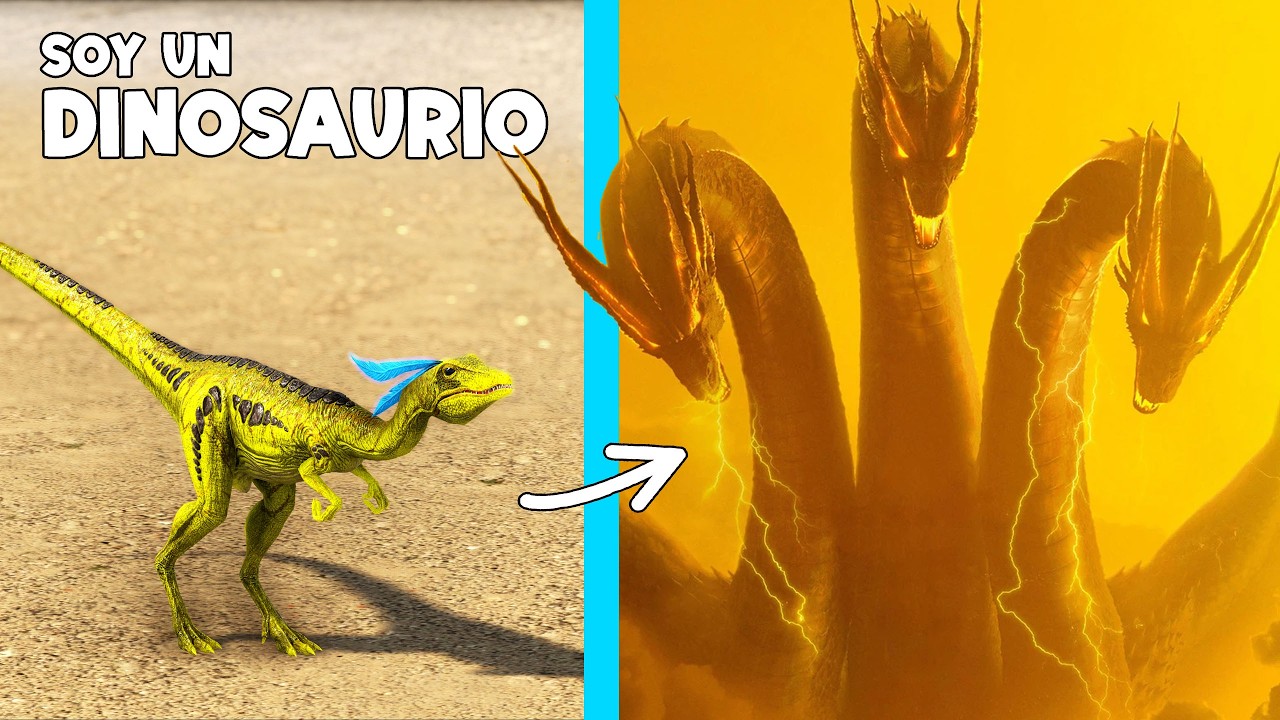 SOY GHIDORAH! LA TRISTE HISTORIA DEL DINOSAURIO que SOBREVIVIÓ a Godzilla! ARK Soy un Dinosaurio