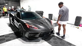 Famous I WRAPPED MY C8 CORVETTE 🦇🤯 *it’s a whole new car* Net Worth