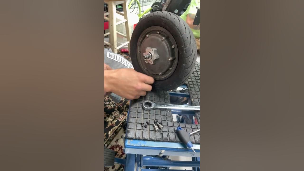 How to replace a rear tube , tire on a GoTrax G4 scooter part 1 YouTube