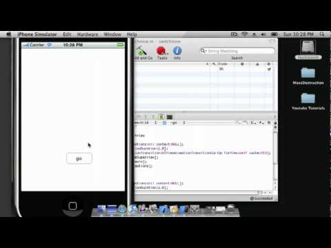 Switch Views with Animation Curl iPhone SDK