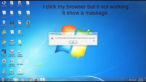 How to solve  Mozilla Firefox profile error problem