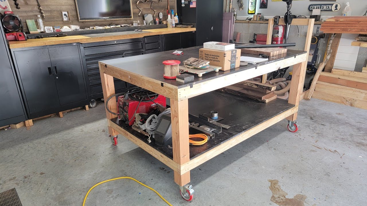 Let's Build A NEW Work Table - YouTube